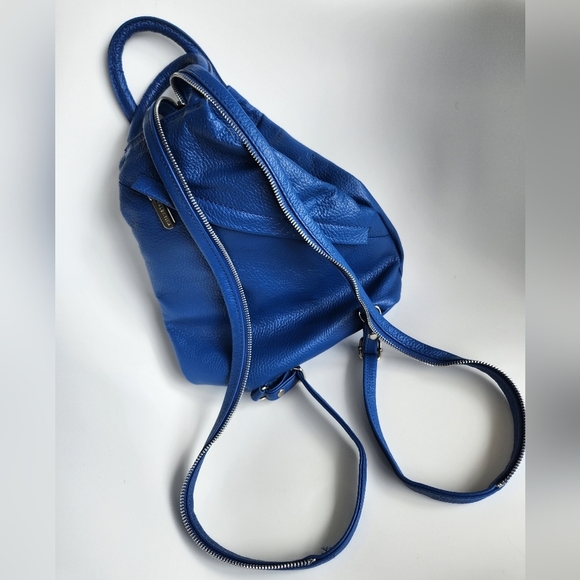 -SOLD-Valentina Italia Blue Leather Sling Backpack/Shoulder Bag/Handbag,  BNWOT - Picture 12 of 16